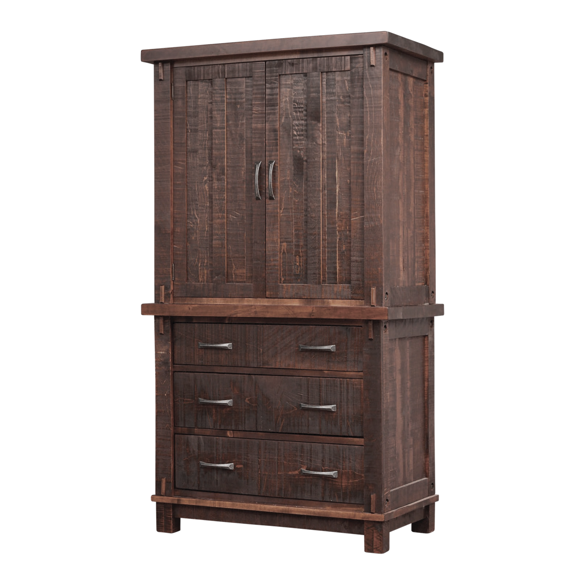 Timber 3 Drawer 2 Door Armoire