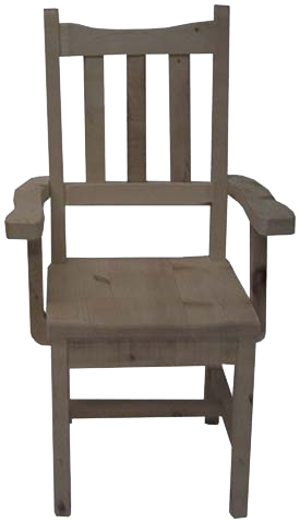 Rustic Slat Back Arm Chair