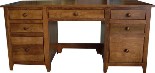A Series 64" Office Desk in Brown Maple