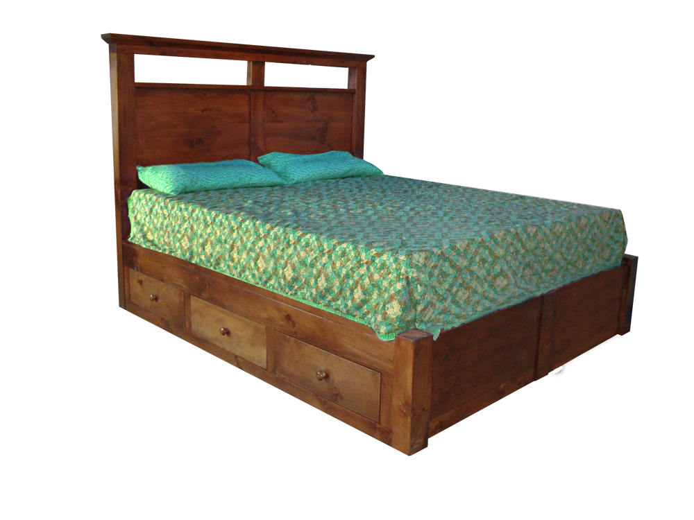 Dakota Rough Cut Platform Bed