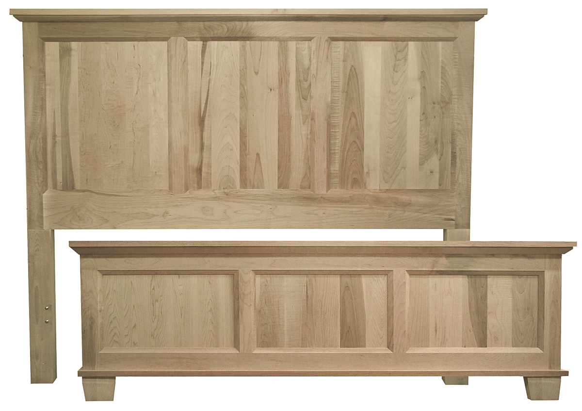 Algonquin Queen bed in Unfinished Brown Maple