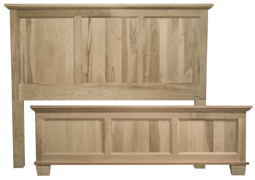 Algonquin Queen bed in Unfinished Brown Maple