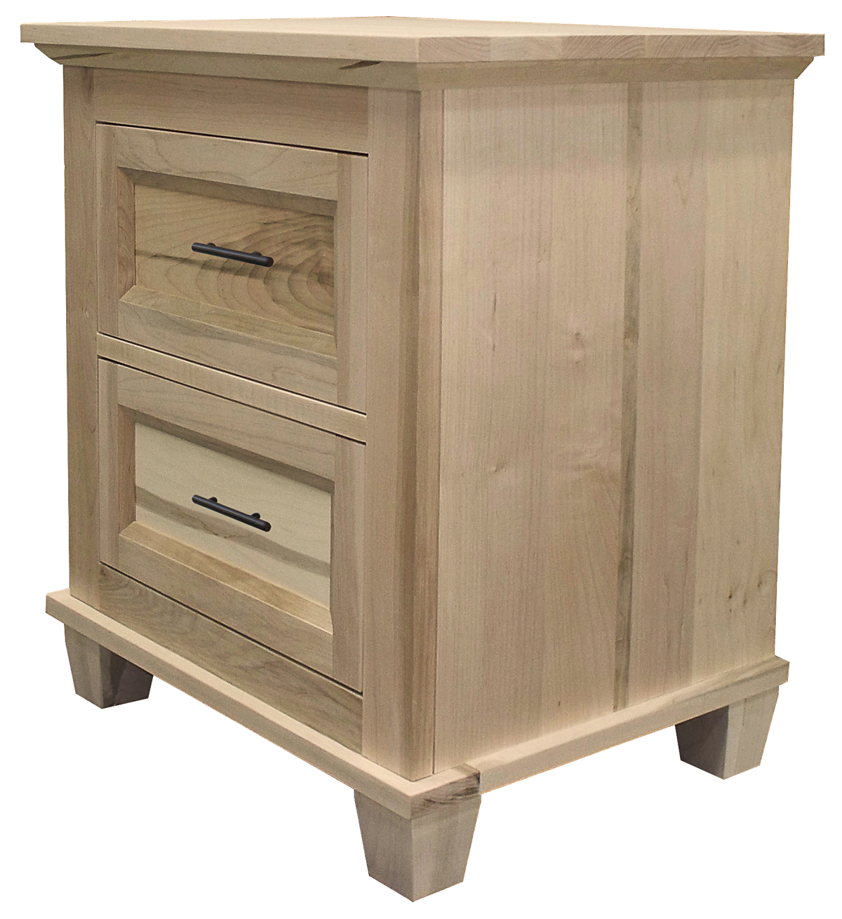 Algonquin 2 Drawer Nightstand in Unfinished Brown Maple