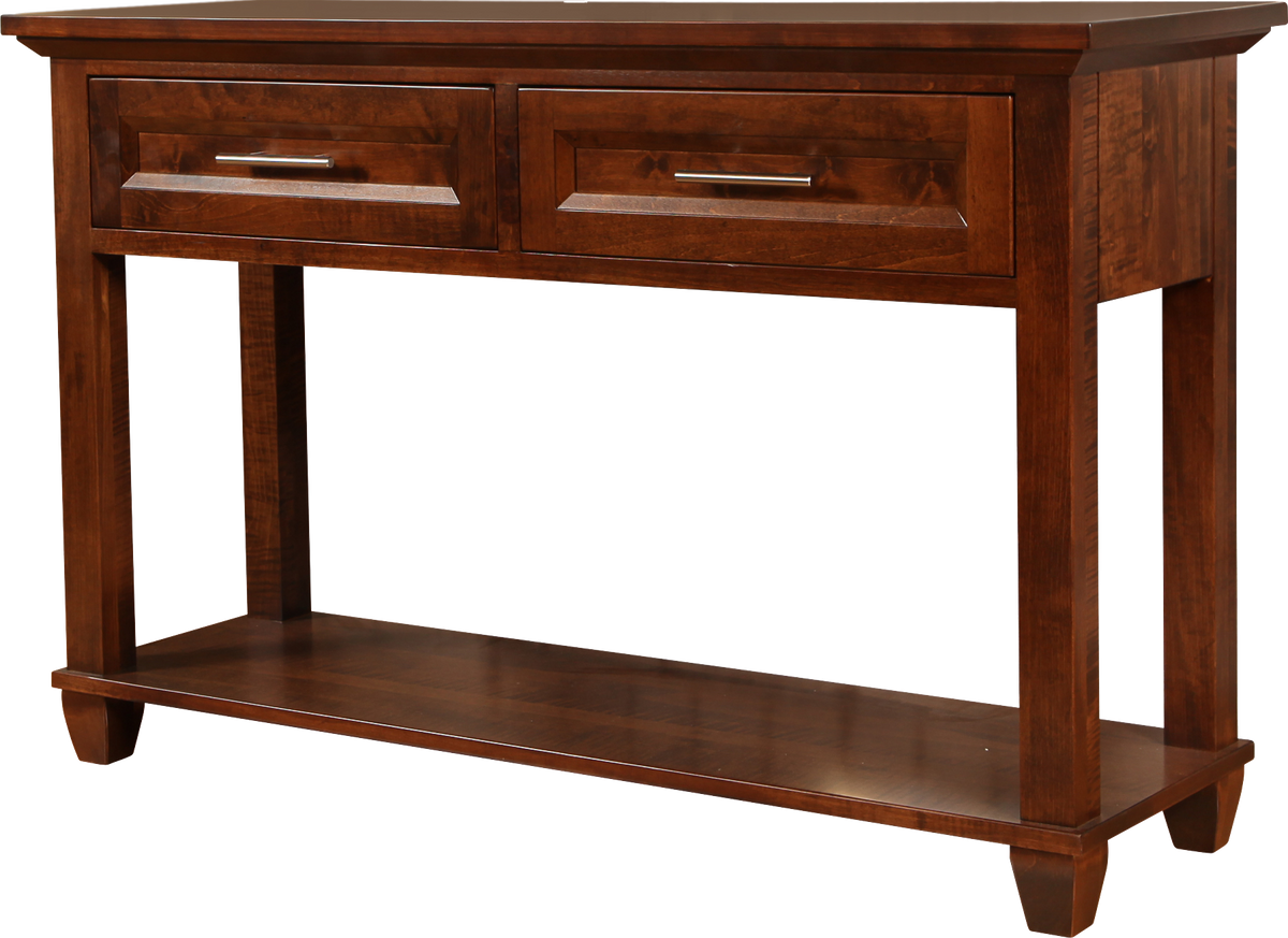 Algonquin Sofa table in finished brown maple