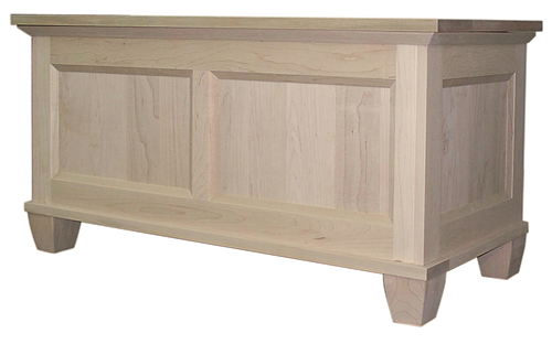 Algonquin blanket box in unfinished brown maple