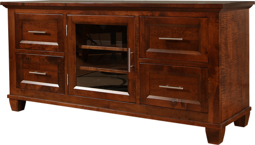 Algonquin TV stand in finished brown maple