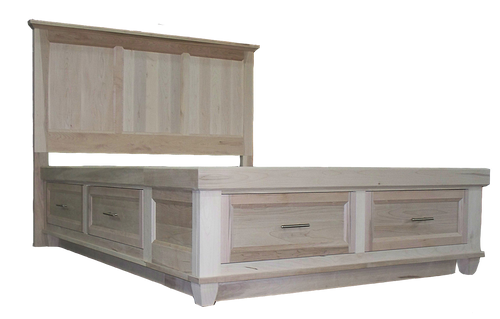 Algonquin Condo Bed with Feet in unfinished brown maple