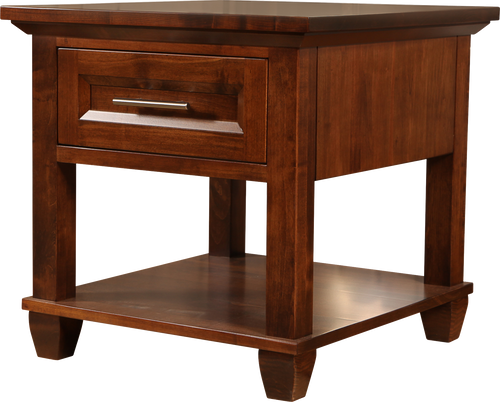 Algonquin End Table in finished brown maple