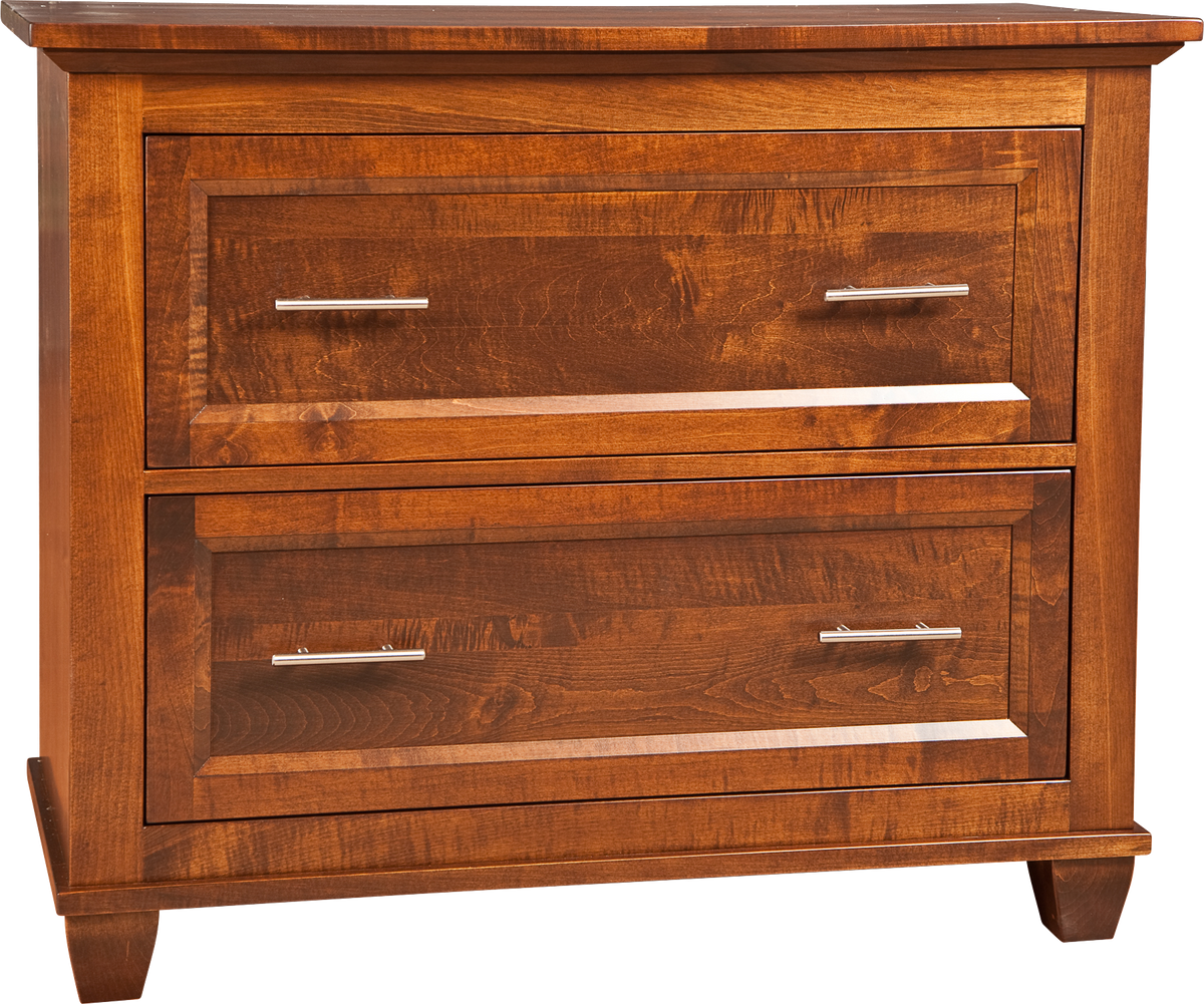 Algonquin 2 Drawer Filing cabinet Finished in Brown maple