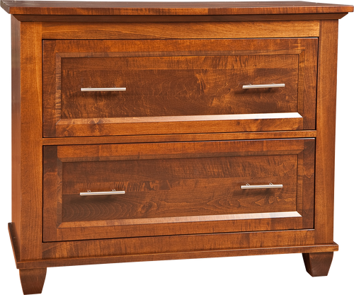 Algonquin 2 Drawer Filing cabinet Finished in Brown maple
