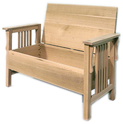 Collecting Bench Mission Storage Bench – Craftworks at the Barn