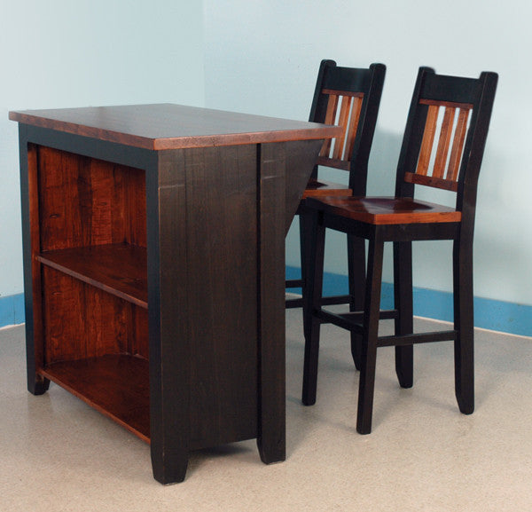 Dakota Rough Sawn Slat Back Bar Chair