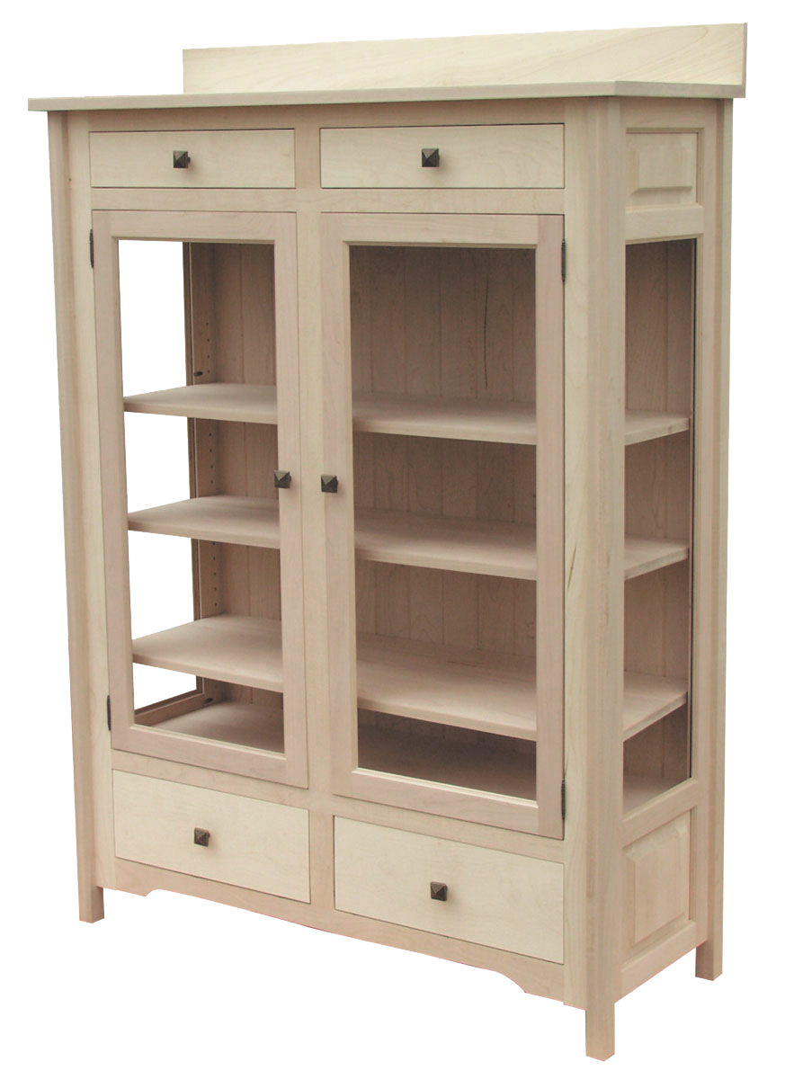 Mission Maple Curio Cabinet