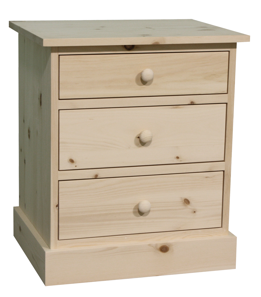Cottage 3 Drawer Nightstand