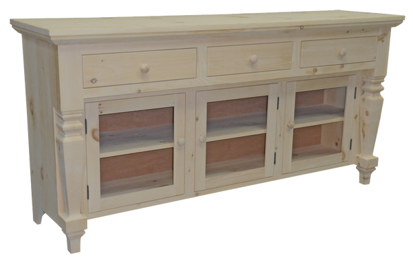 Server with Colonial Legs and Glass Doors