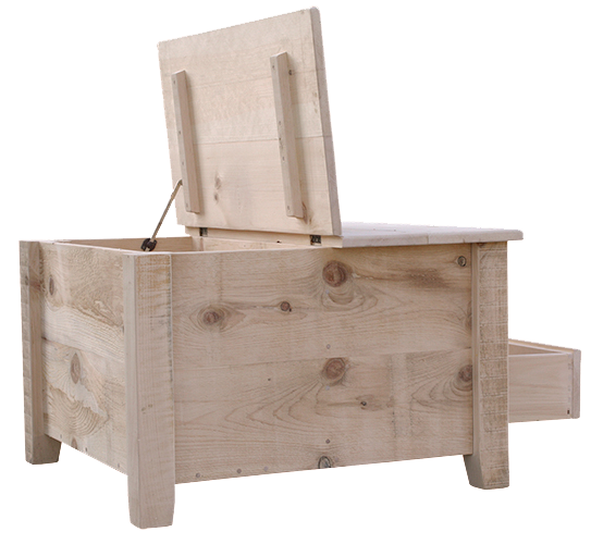 Rustic Coffee Table with Storage