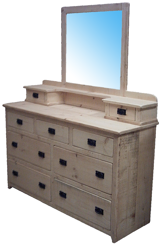 Rustic 7 Drawer Dresser
