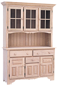 Legacy 3 Door Buffet with Hutch and Full Pie Shelf