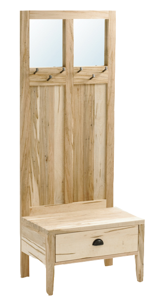 Rough Cut Hall Bench with Mirrors