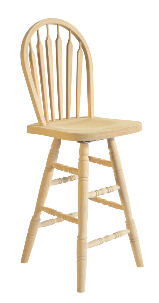 Hoop Back Swivel Bar Stool