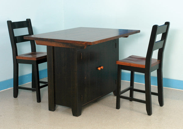 Rough Sawn Ladder Back Bar Chair