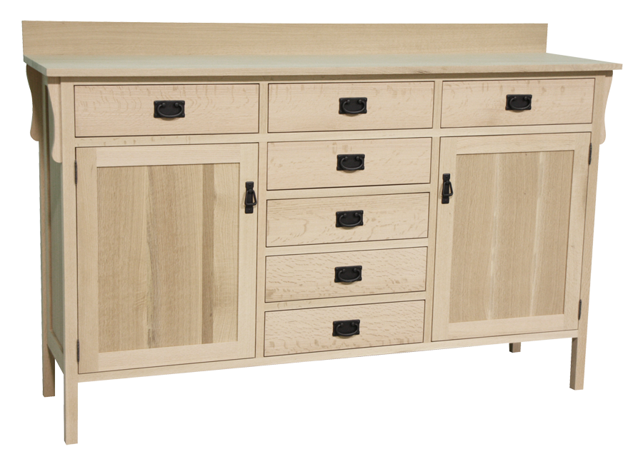 Mission 7 Drawer 2 Door Sideboard