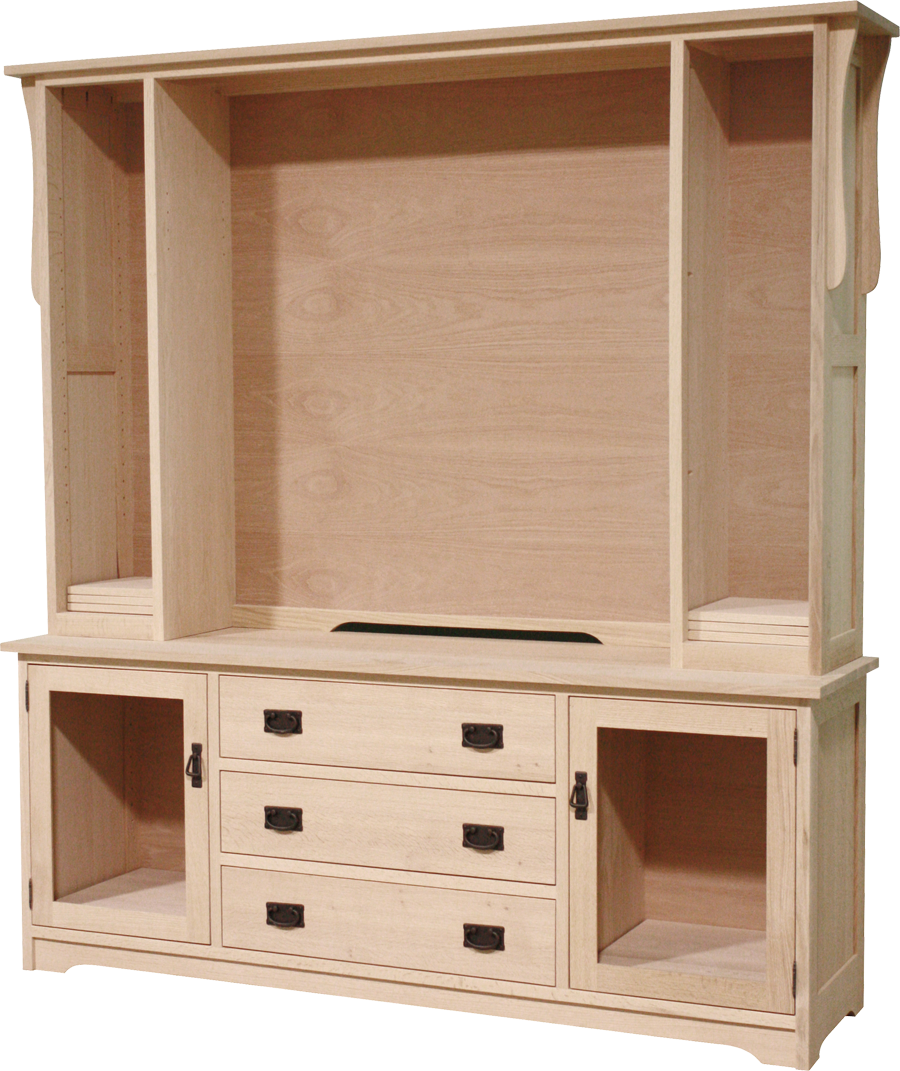 Mission 75" TV Unit with Hutch M1975H