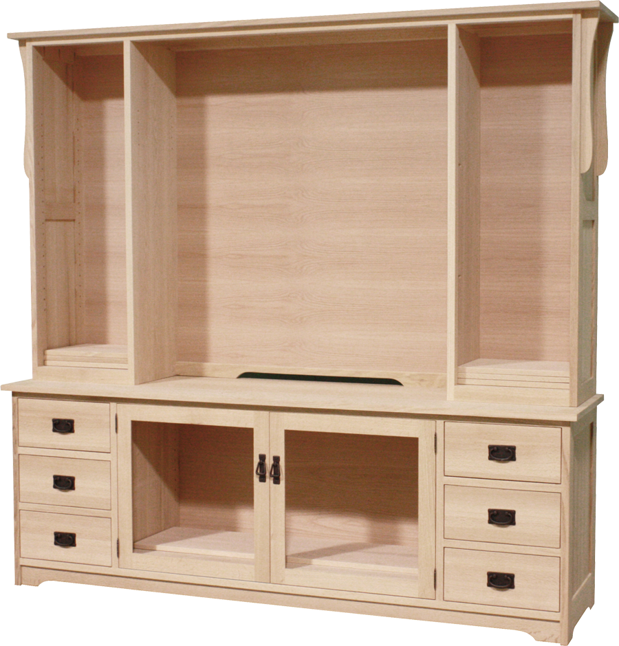 Mission 85" TV Unit with Hutch M1985H