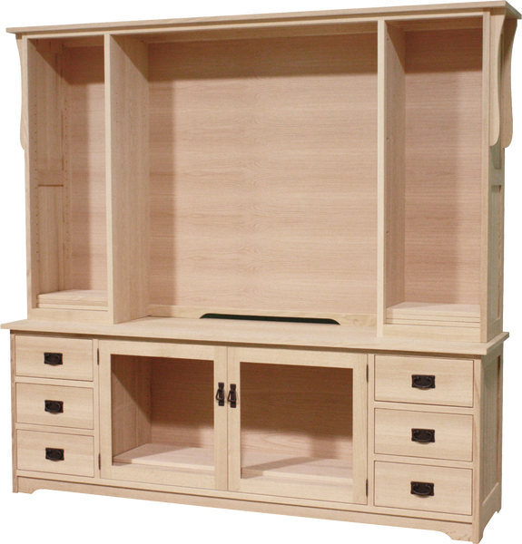 Mission 85" TV Unit with Hutch M1985H