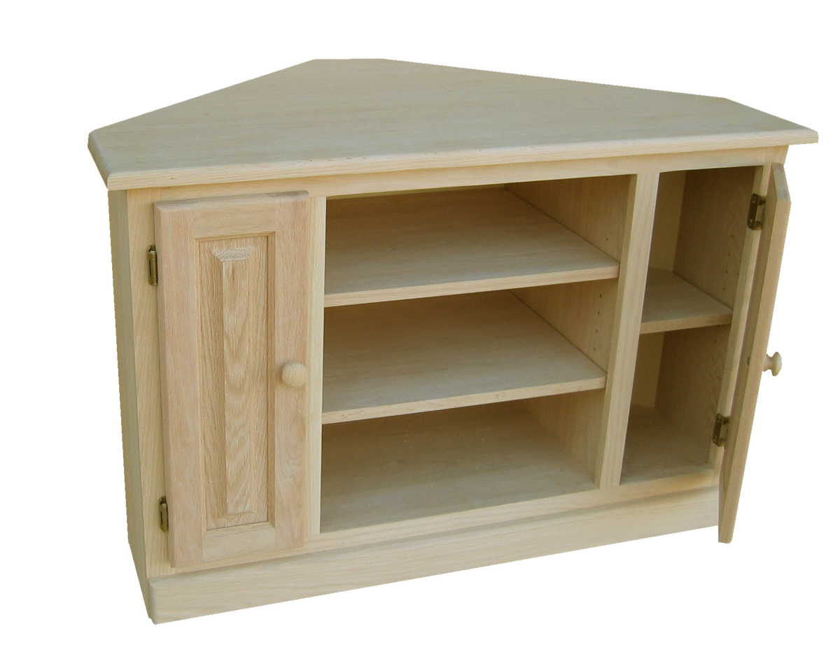 Cambridge Corner TV Stand with Shelves
