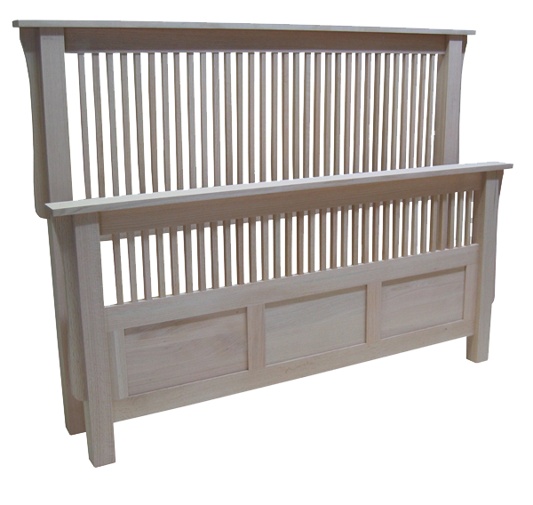 Mission Bed with Split Footboard