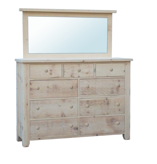 Dakota Rough Cut 9 Drawer Dresser