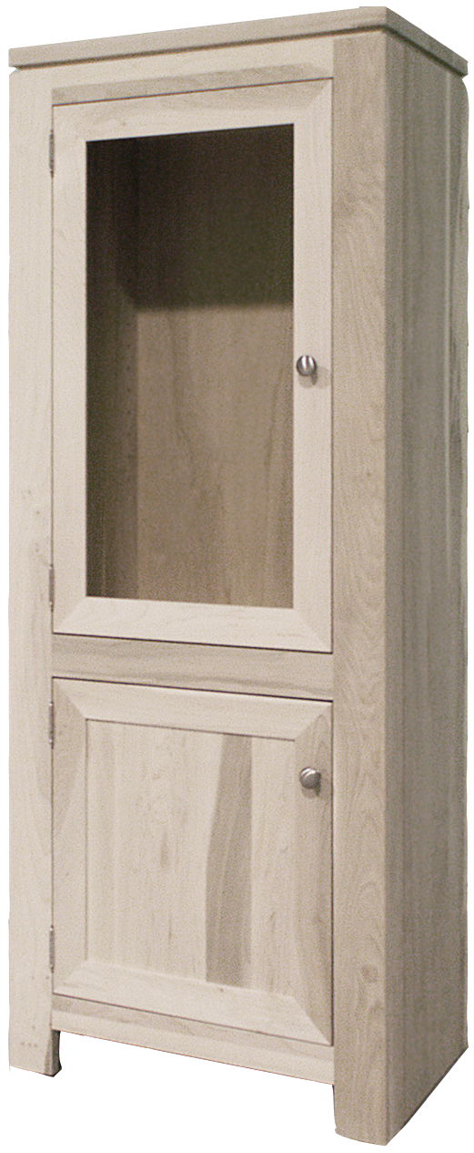 1 Glass Door 1 Wood Door