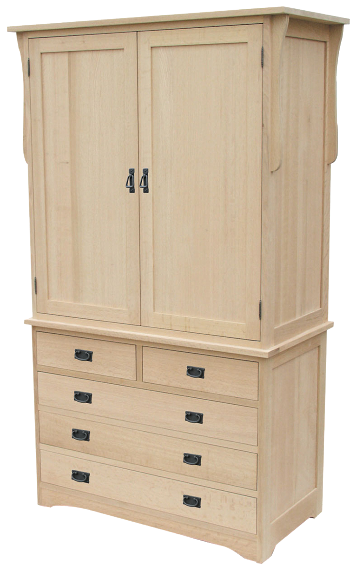 Mission 2 Piece Armoire