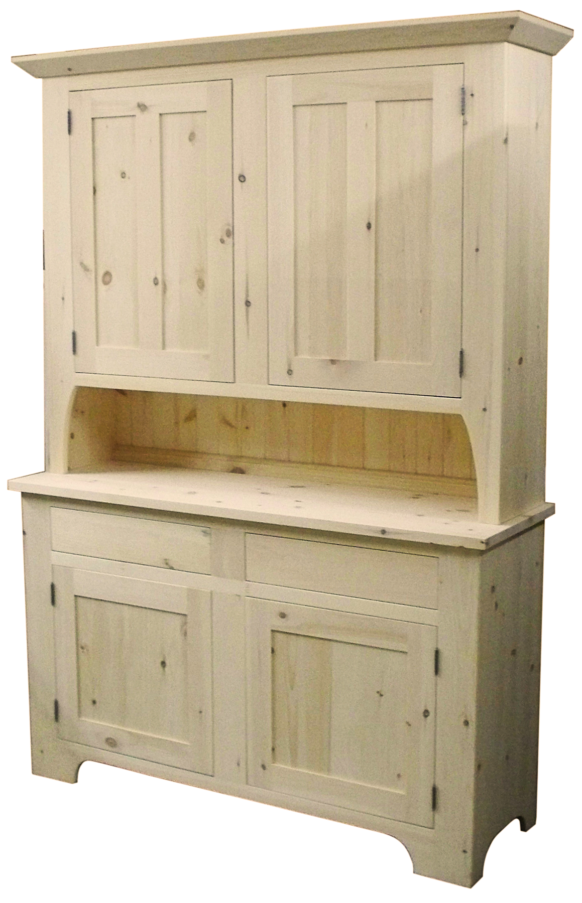 Rustic Buffet with Hutch 2 Drawer 4 Door