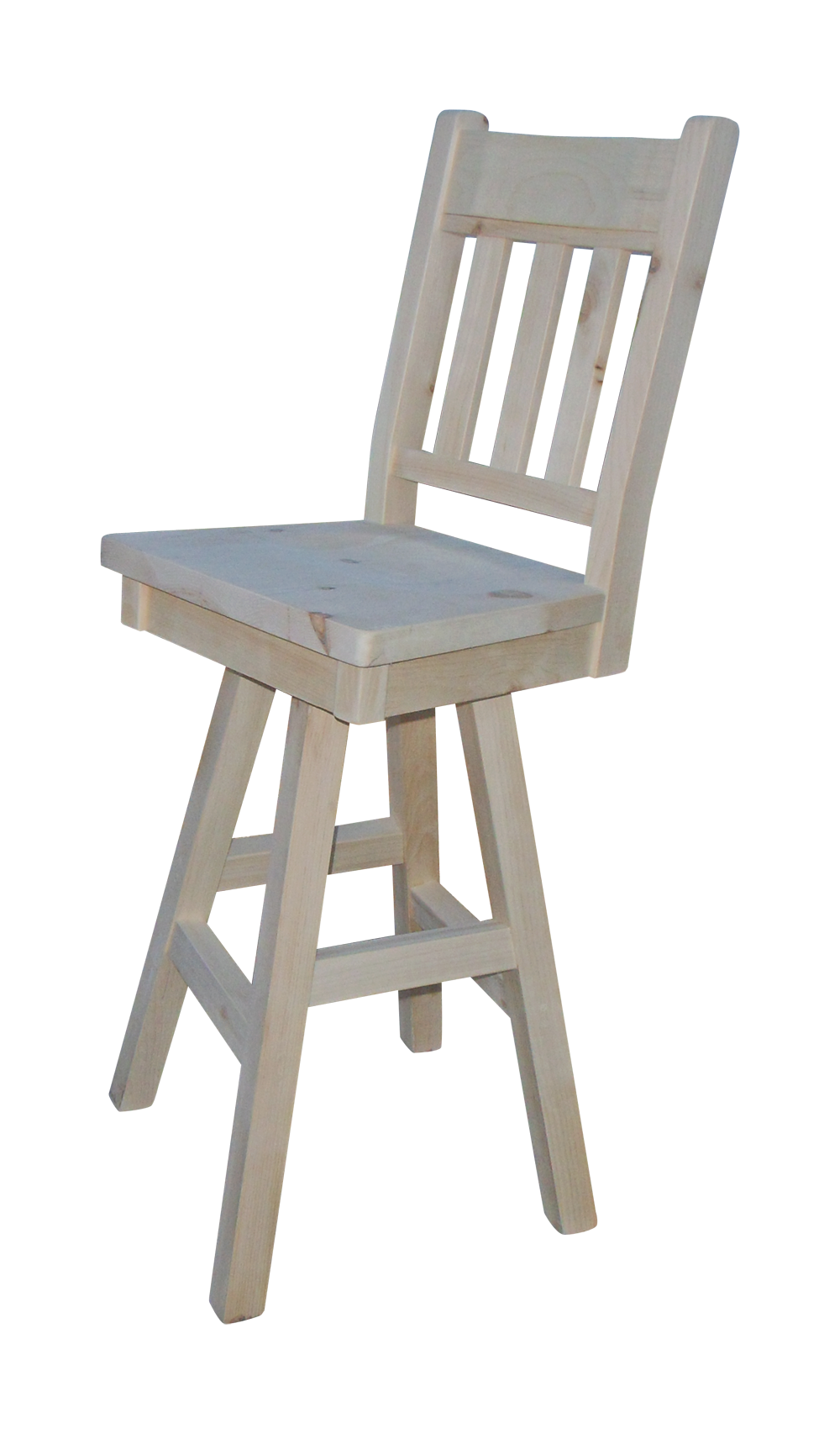 Dakota Rough Sawn Slat Back Bar Chair