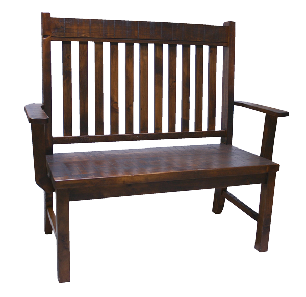 Dakota Rough Cut Slat Back Loveseat