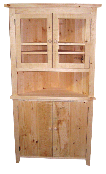 Rough Cut Corner Hutch