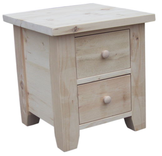 Dakota Rough Cut 2 Drawer End Table