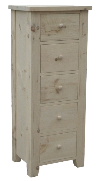 Dakota Rough Cut 5 Drawer Lingerie Chest