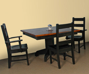 Rough Sawn Ladder Back Arm Chair