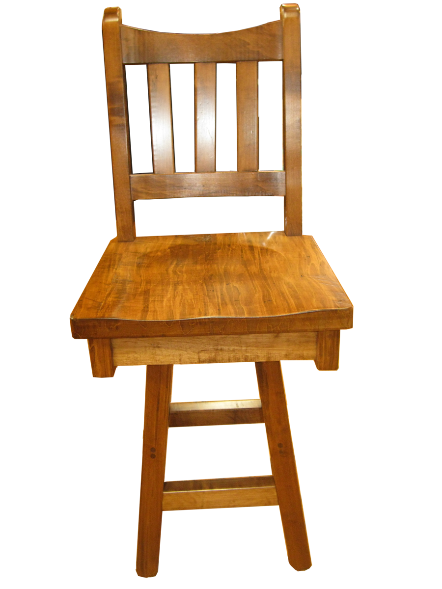 Rustic Slat Back Bar Stool