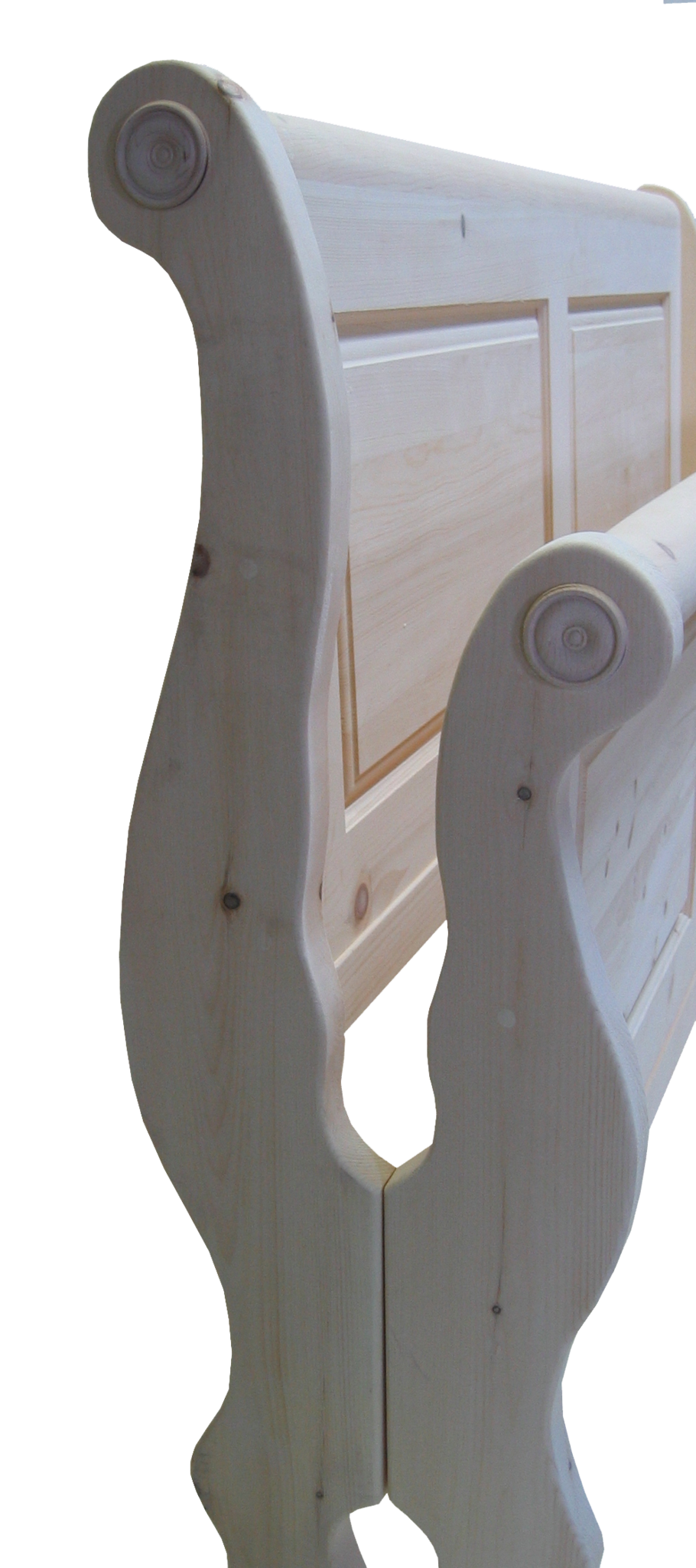 Raised Panel Sleigh Bed