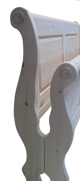 Raised Panel Sleigh Bed