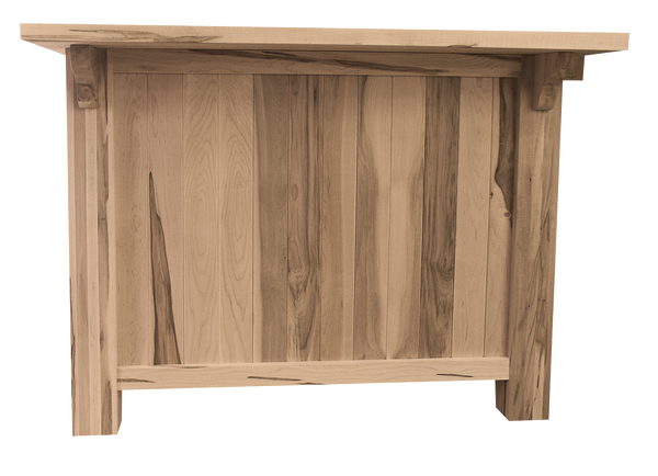 Rustic Island with Wine Rack