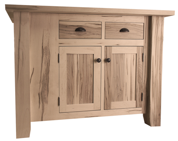 Rustic Island with Wine Rack