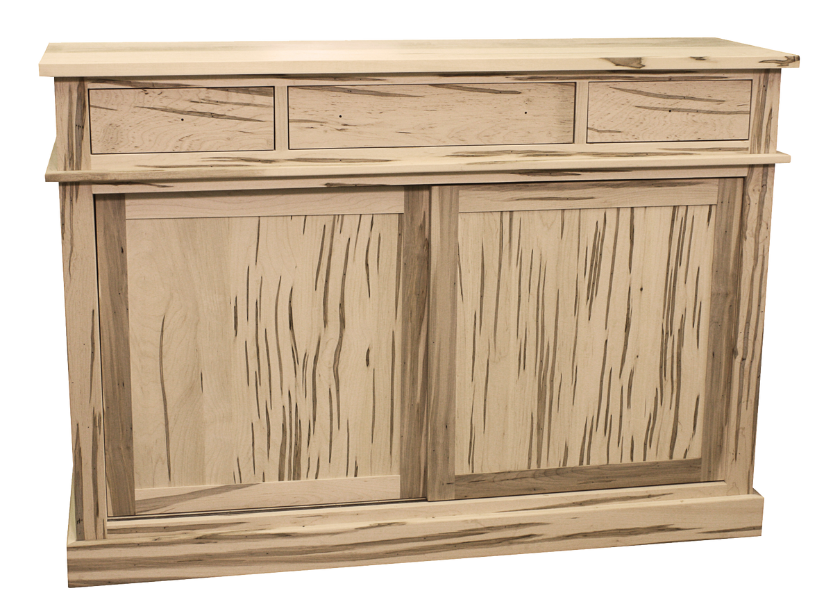 Rustic Sideboard with 2 Sliding Wood Doors