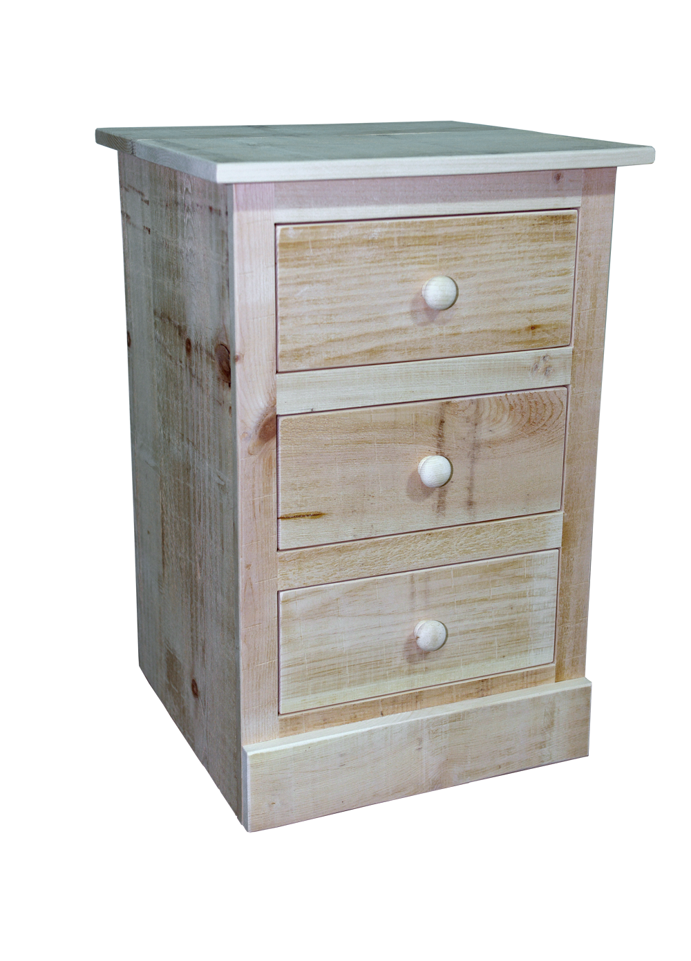 Rustic Pioneer 3 Drawer Nightstand