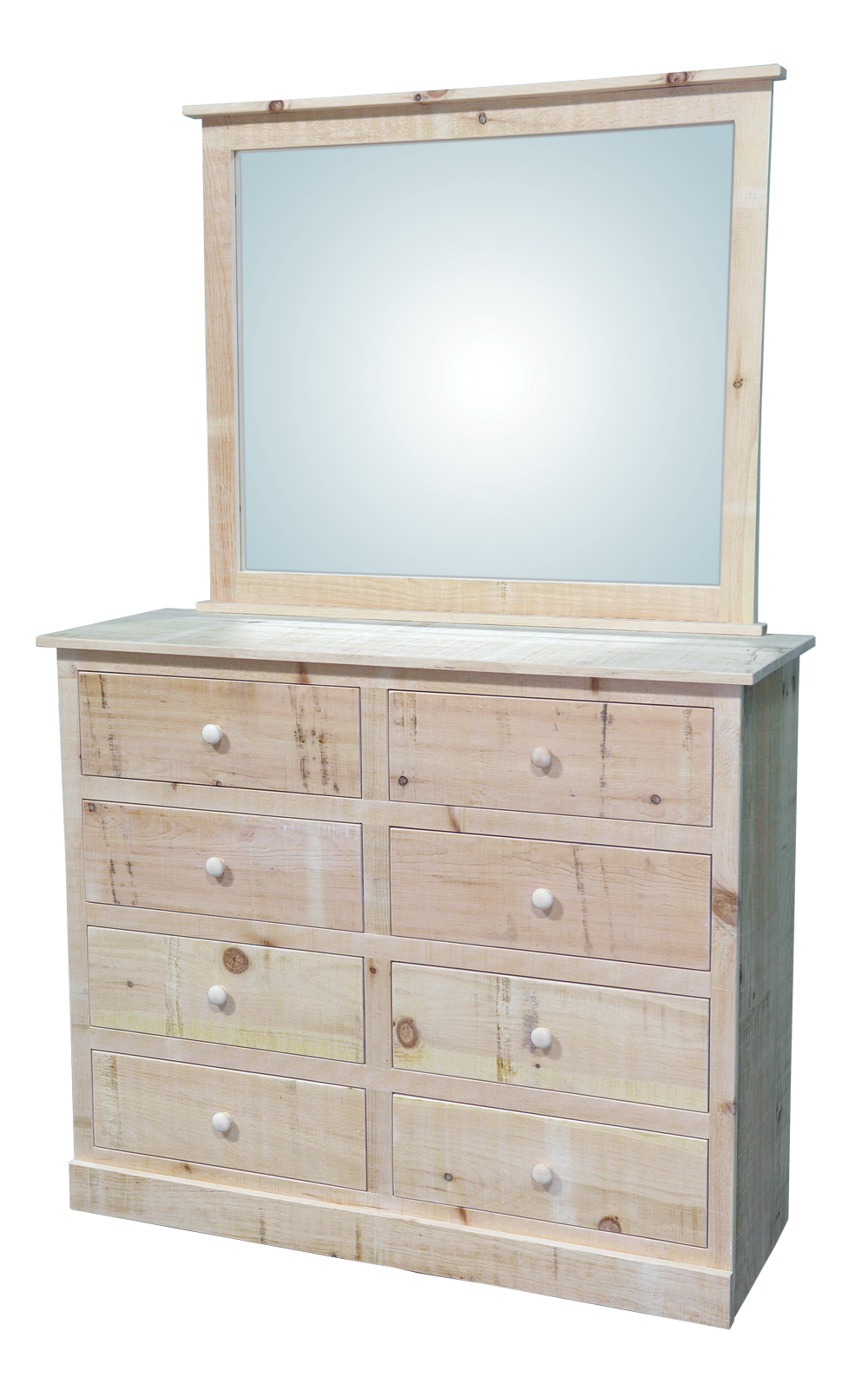Rustic Pioneer 8 Drawer Dresser