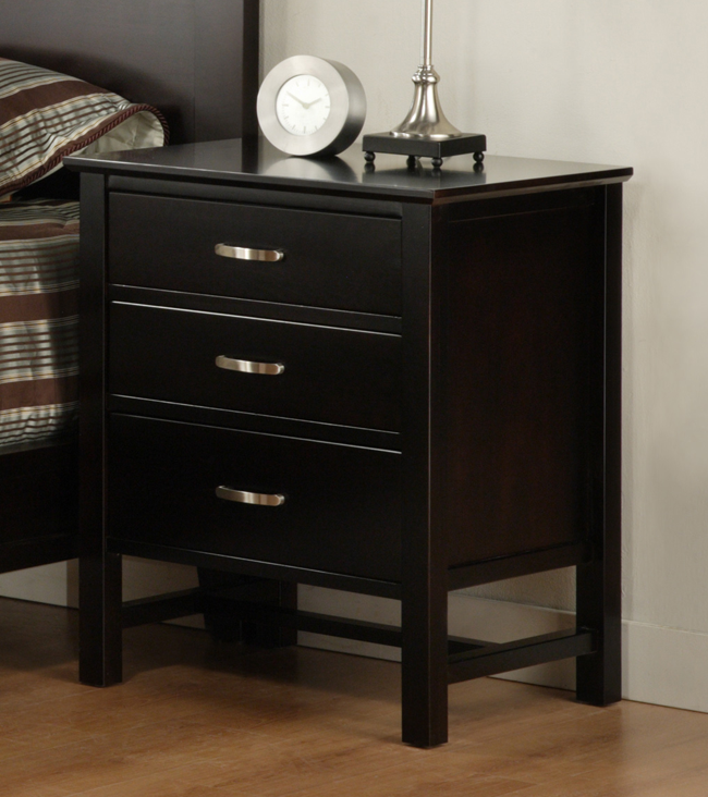 Brooklyn 3 Drawer Nightstand